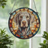 Weimaraner Stained Glass Effect Suncatcher